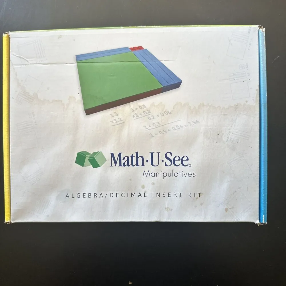Math U See Manipulatives Algebra Decimal Insert Kit Integer Blocks Near Complete